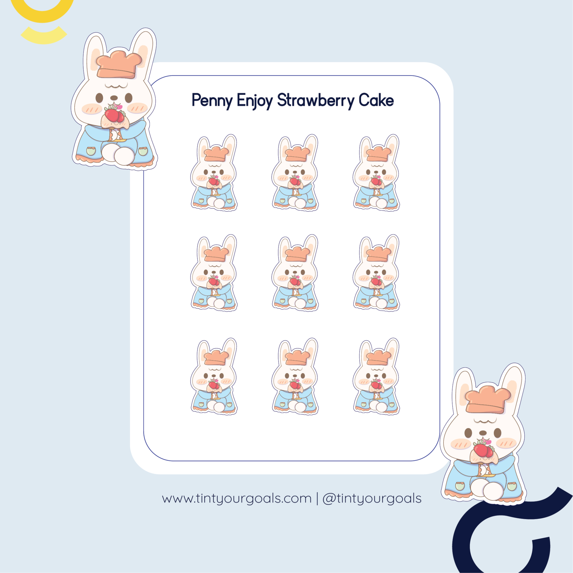 penny-enjoy-strawberry-cake-sticker
