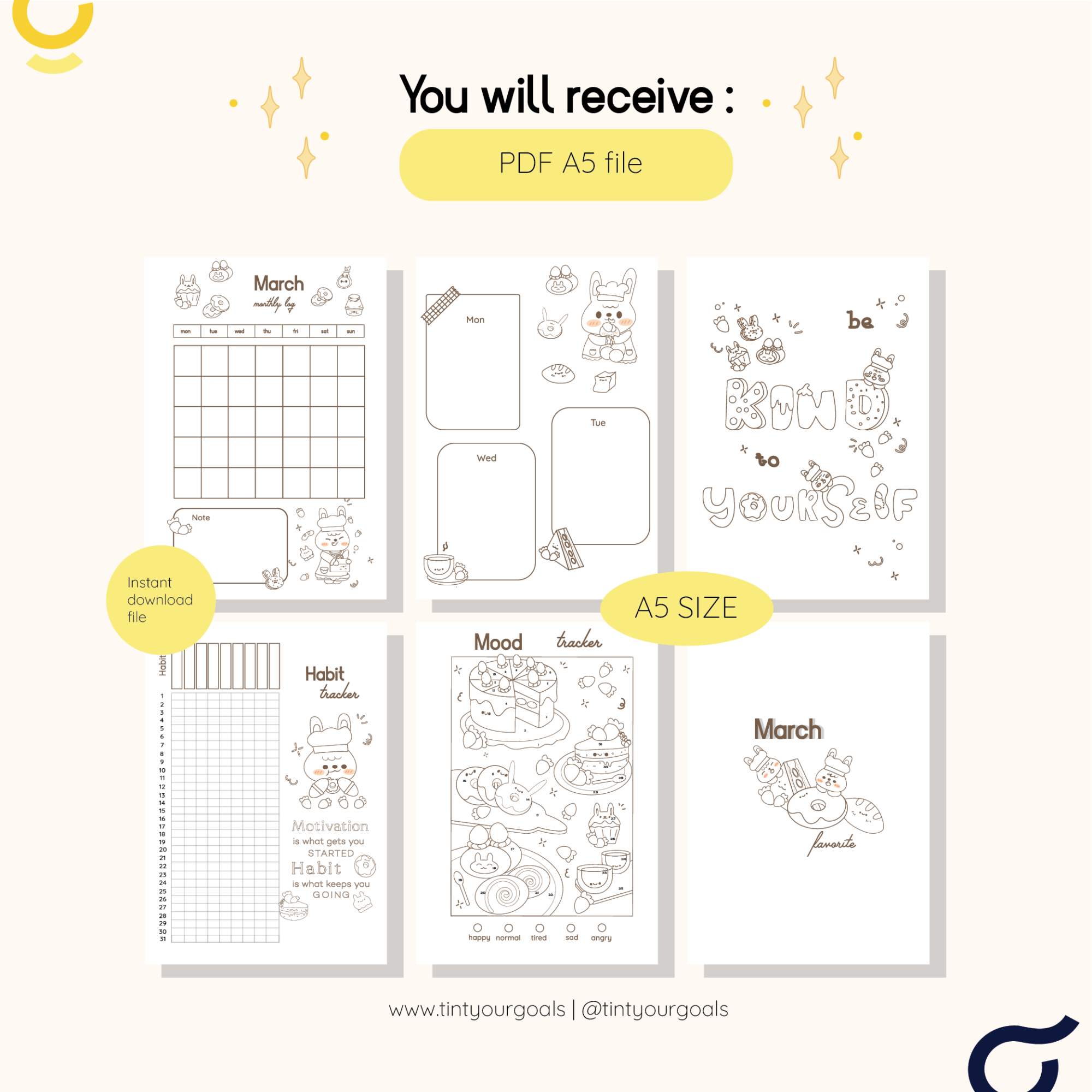 premade-coloring-march-printable-bullet-journal-set-up-kawaii-printable-bullet-journal